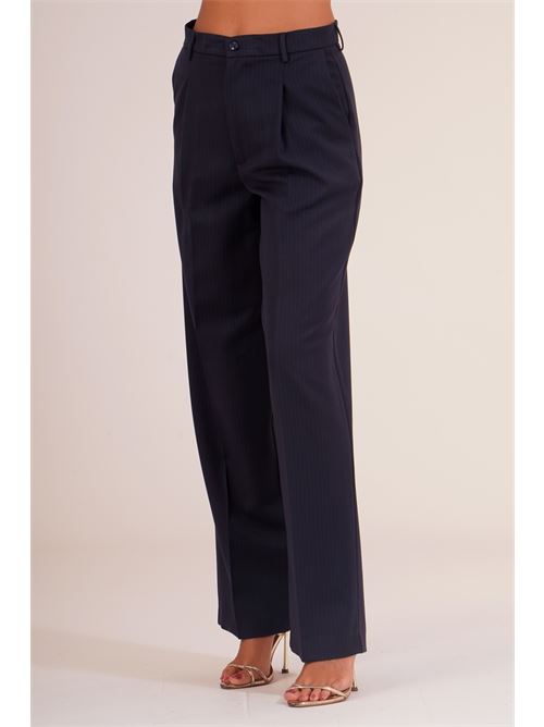 Pantalone palazzo gessato elmas phil | 011296BLU